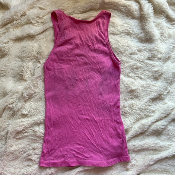 Y2K Harley-Davidson pink mcbling alternative  “Live Hard Ride Easy” ribbed tank - Picture 4 of 4